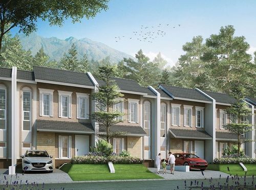 foto tampak rumah tipe Crescendo perumahan Rancamaya Golf Estate