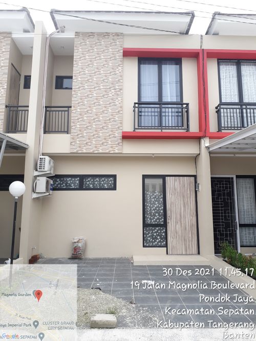 foto tampak rumah tipe Cluster Pondok Jaya 54/72 perumahan Cluster Pondok Jaya