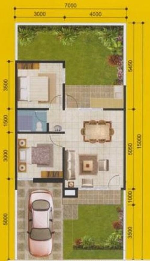 foto denah rumah tipe Sparkle perumahan Rancamaya Golf Estate