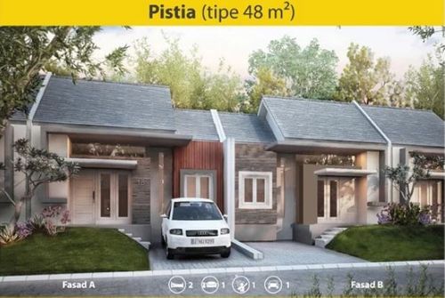foto tampak rumah tipe Pistia perumahan Rancamaya Golf Estate