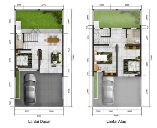 foto denah rumah tipe Magnolia Park 3 54/72 perumahan Magnolia Park 3