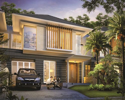 foto tampak rumah tipe Viena perumahan CitraLand Tahap I