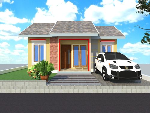 foto tampak rumah tipe 36 perumahan PERMATA RESIDENCE II
