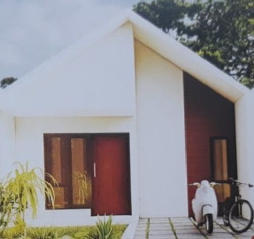 foto tampak rumah tipe 24 perumahan QUEEN CEMPAKA