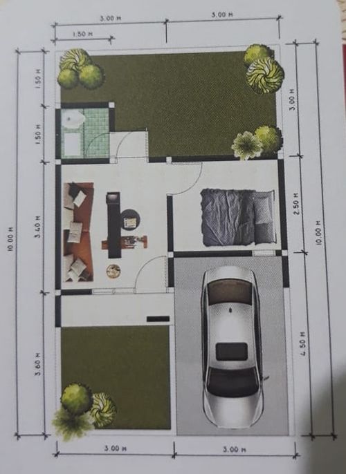 foto denah rumah tipe 24 perumahan QUEEN CEMPAKA