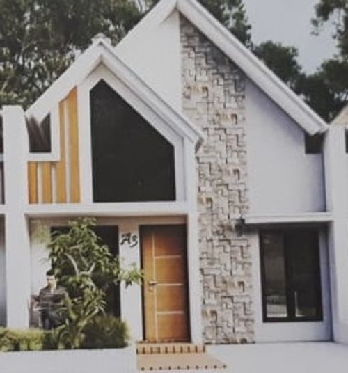 foto tampak rumah tipe 50 1lantai perumahan QUEEN CEMPAKA