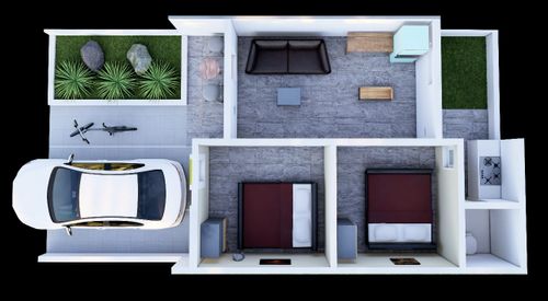 foto denah rumah tipe 36/72 perumahan BUKIT PANDAWA REGENCY