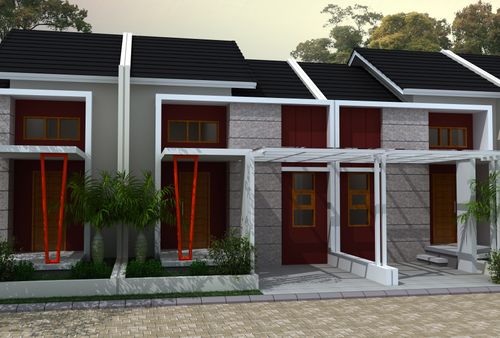 foto tampak rumah tipe 45 perumahan PESONA PRIMA GRIYA