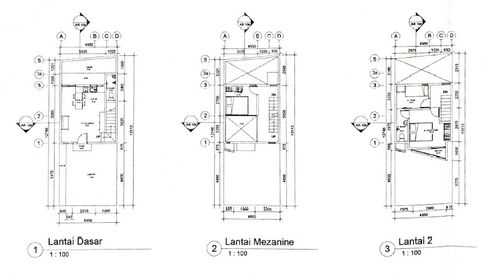 foto denah rumah tipe V Townhouse F5 perumahan V Townhouse