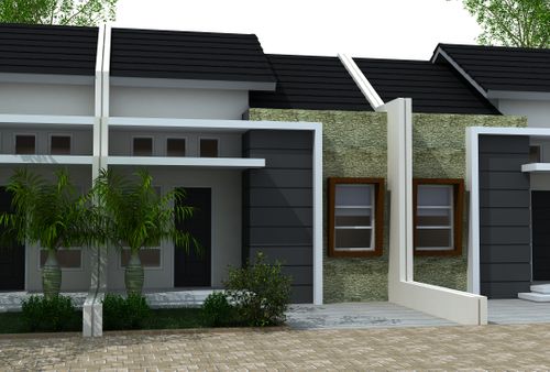 foto tampak rumah tipe 40 perumahan PESONA PRIMA GRIYA