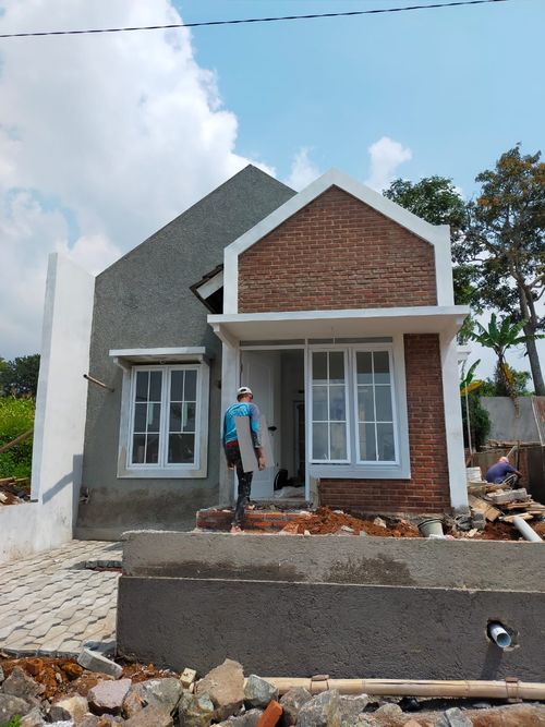 foto tampak rumah tipe 50 perumahan Srimaya View