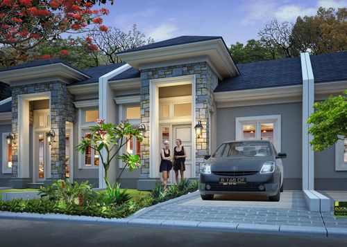 foto tampak rumah tipe 48/77 perumahan Grand Victoria 1