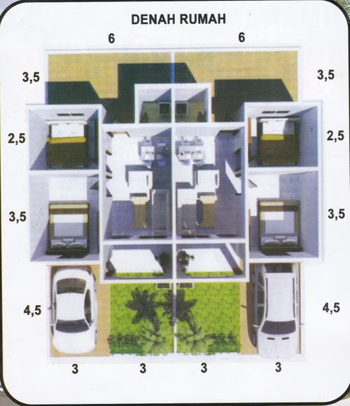 foto denah rumah tipe 36 Subsidi perumahan SEJUTA BERKAH V