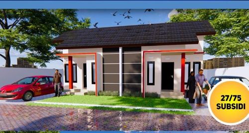 foto tampak rumah tipe 27/75 perumahan MAMBALAN HARMONI
