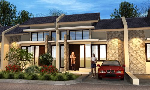 foto tampak rumah tipe 40/72 perumahan Grand Victoria 1