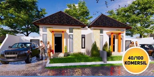 foto tampak rumah tipe 40/100 perumahan MAMBALAN HARMONI