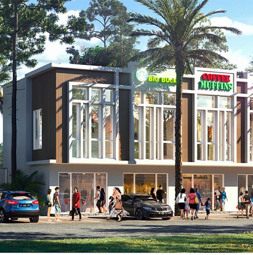 foto tampak rumah tipe RUKO GARDEN VALLEY L.4 LT.49 perumahan CITRAGRAN CIBUBUR - RUKO BLOK I