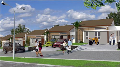 foto tampak rumah tipe Northern Boulevard 40 perumahan The Icon Residence Laikit