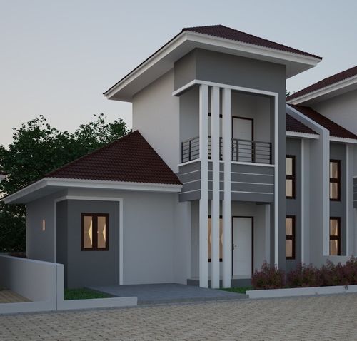 foto tampak rumah tipe Rafflesia perumahan PURI MANADO PERMAI