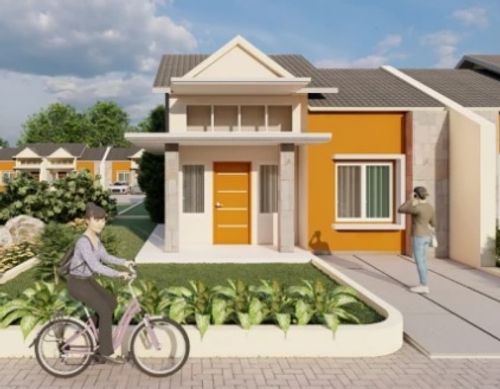 foto tampak rumah tipe Freesia 40/60 perumahan Puri Serpong 1 Baru