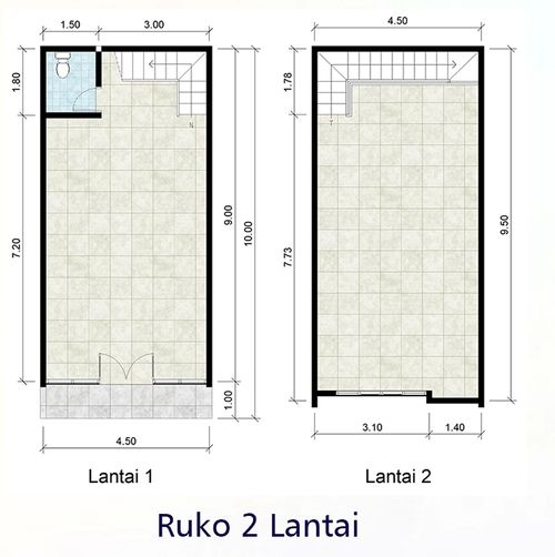 foto denah rumah tipe RUKO perumahan Golden Kirana