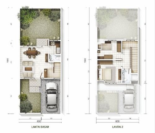 foto denah rumah tipe VANDA perumahan PERUMNAS BUKIT KEMILING PERMAI Jl. Ruby 6 No. 05 dan Jl. Ruby 8 No. 15
