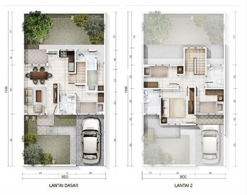 foto denah rumah tipe YASMIN perumahan PERUMNAS BUKIT KEMILING PERMAI Jl. Ruby 6 No. 05 dan Jl. Ruby 8 No. 15