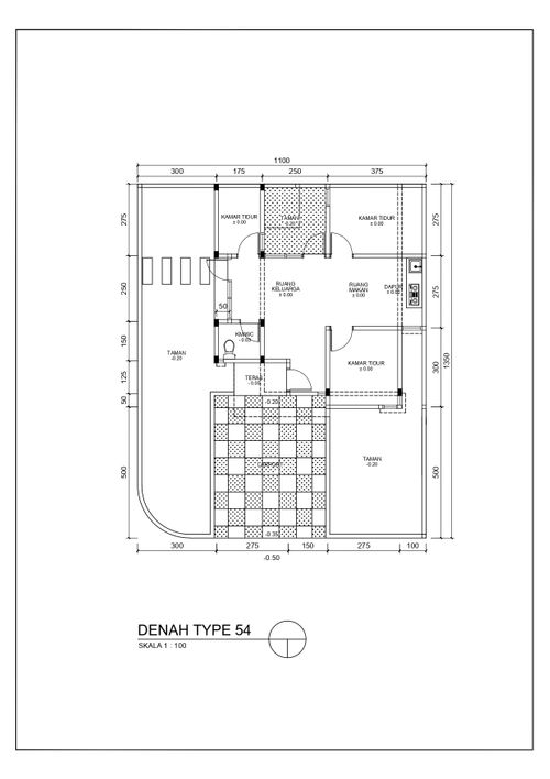 foto denah rumah tipe 54 perumahan PRIMA AMERTA RESIDENCE