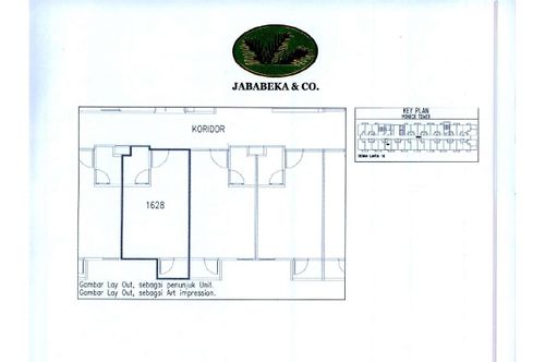 foto denah rumah tipe STUDIO CV perumahan MONROE TOWER