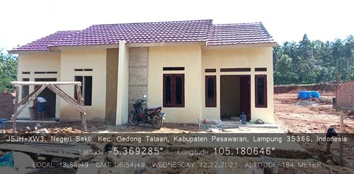 foto tampak rumah tipe 36 perumahan VHEDORA RESIDENCE
