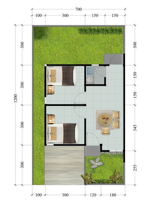 foto denah rumah tipe 36 perumahan GRIYA BARANGAN INDAH