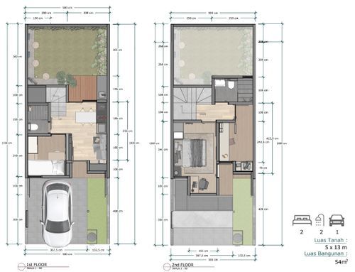 foto denah rumah tipe 54-88 perumahan THE HILLS
