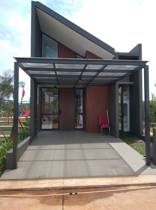 foto tampak rumah tipe 32-64 perumahan THE HILLS