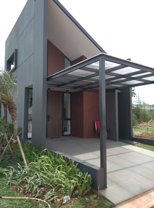 foto tampak rumah tipe 32-113 perumahan THE HILLS