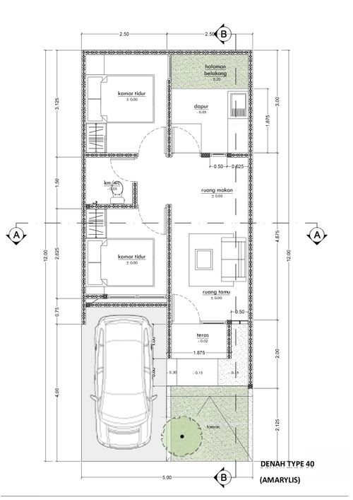foto denah rumah tipe 40 perumahan REKA VILLAGE