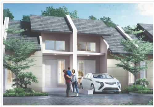 foto tampak rumah tipe TULIP 30 perumahan PERMATA SUKODONO RAYA