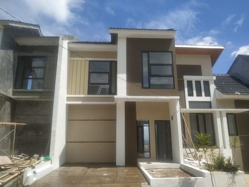 foto tampak rumah tipe 45 Ruby Cozy Level (297) perumahan Bukit Sukanagara Resort