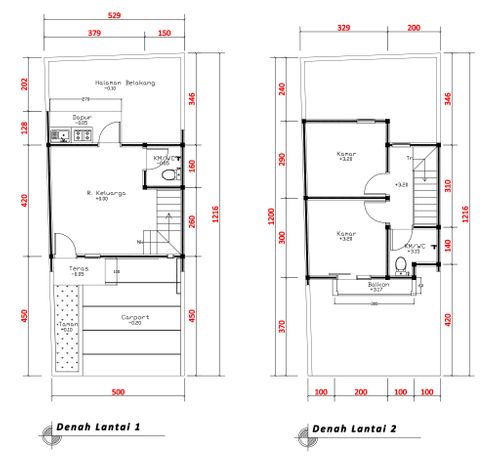 foto denah rumah tipe 50 Compact (404) perumahan G-Land Katapang Residence 2
