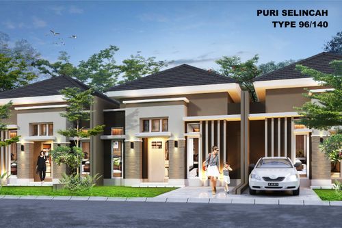 foto tampak rumah tipe 96/140 perumahan Puri Selincah