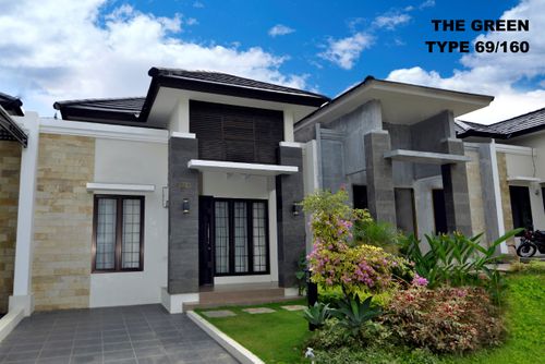 foto tampak rumah tipe 69/160 perumahan THE GREEN
