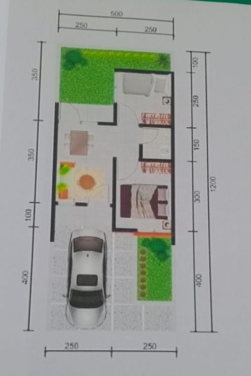 foto denah rumah tipe 29/60 perumahan EMERALD VILLAGE