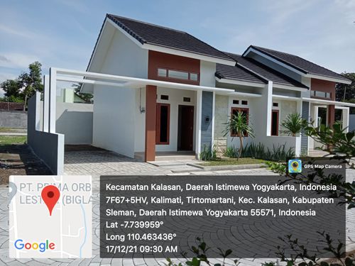 foto tampak rumah tipe 47 perumahan PURI LARASATI KALASAN