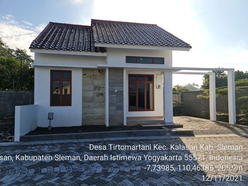 foto tampak rumah tipe 55 perumahan PURI LARASATI KALASAN