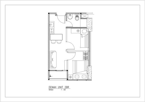 foto denah rumah tipe 2BEDROOM perumahan APARTEMEN PARKLAND AVENUE