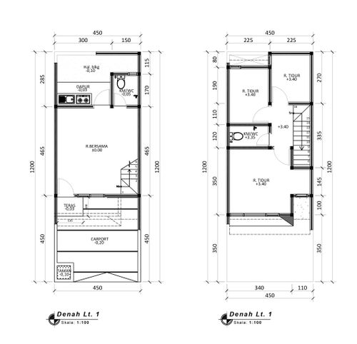 foto denah rumah tipe 62 Compact (653) perumahan City Garden Residence Blok Fontana