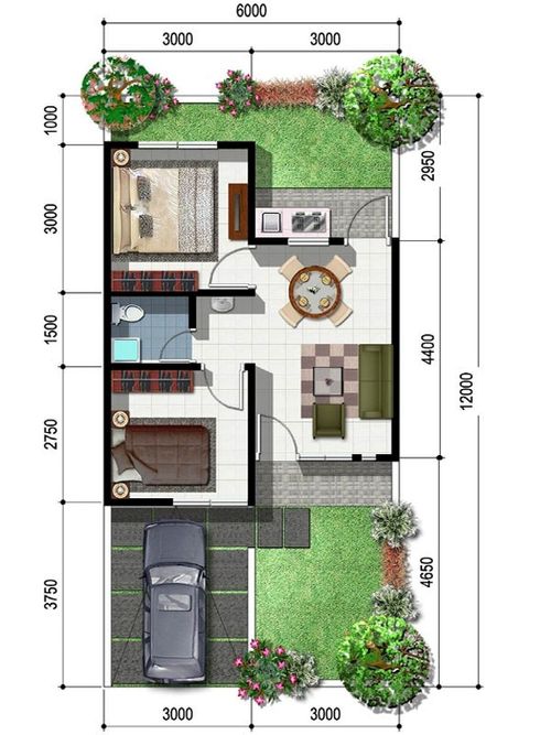 foto denah rumah tipe 45/84 perumahan CITRA REGENCY