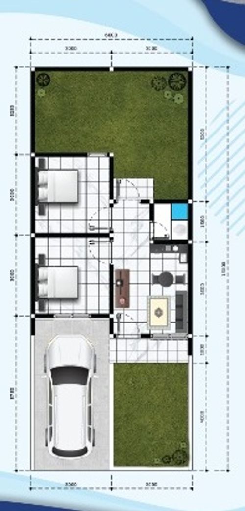 foto denah rumah tipe T36 perumahan Permata Green Hill 2