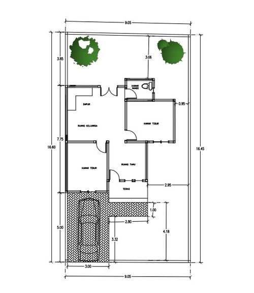 foto denah rumah tipe 36 perumahan Medina residence