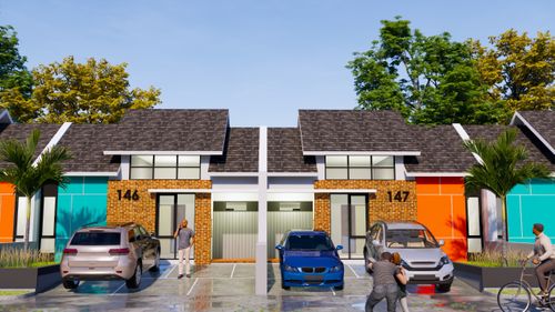 foto tampak rumah tipe Ruko perumahan KLASTER 200 BANANA AYODYA SEKARAN