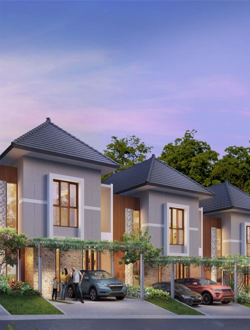 foto tampak rumah tipe DHAMA STANDART perumahan Vasaka Bali